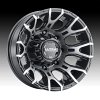 Ultra 022U Scorpion Dually Machined Gloss Black Custom Truck Wheels 5